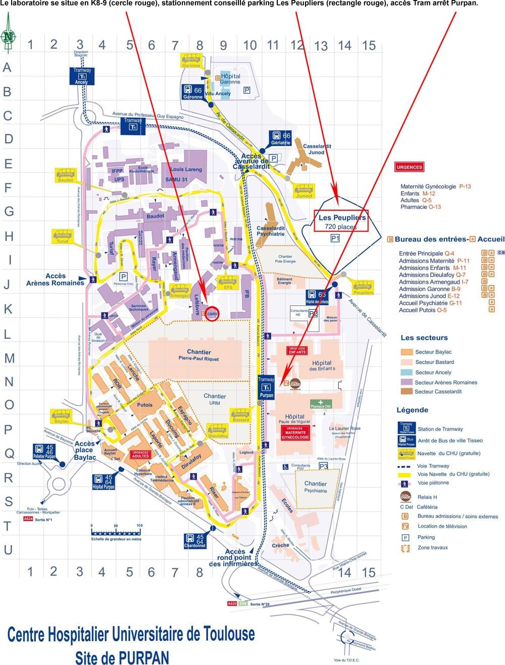 карта на Toulouse болница