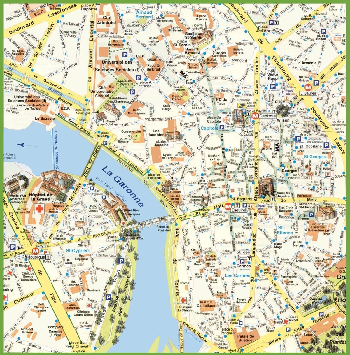 карта на Toulouse