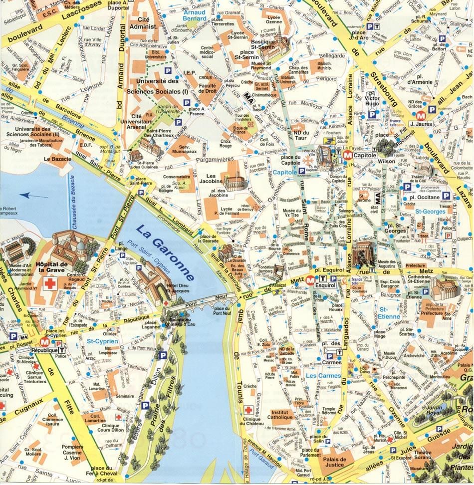 карта на Toulouse предградие