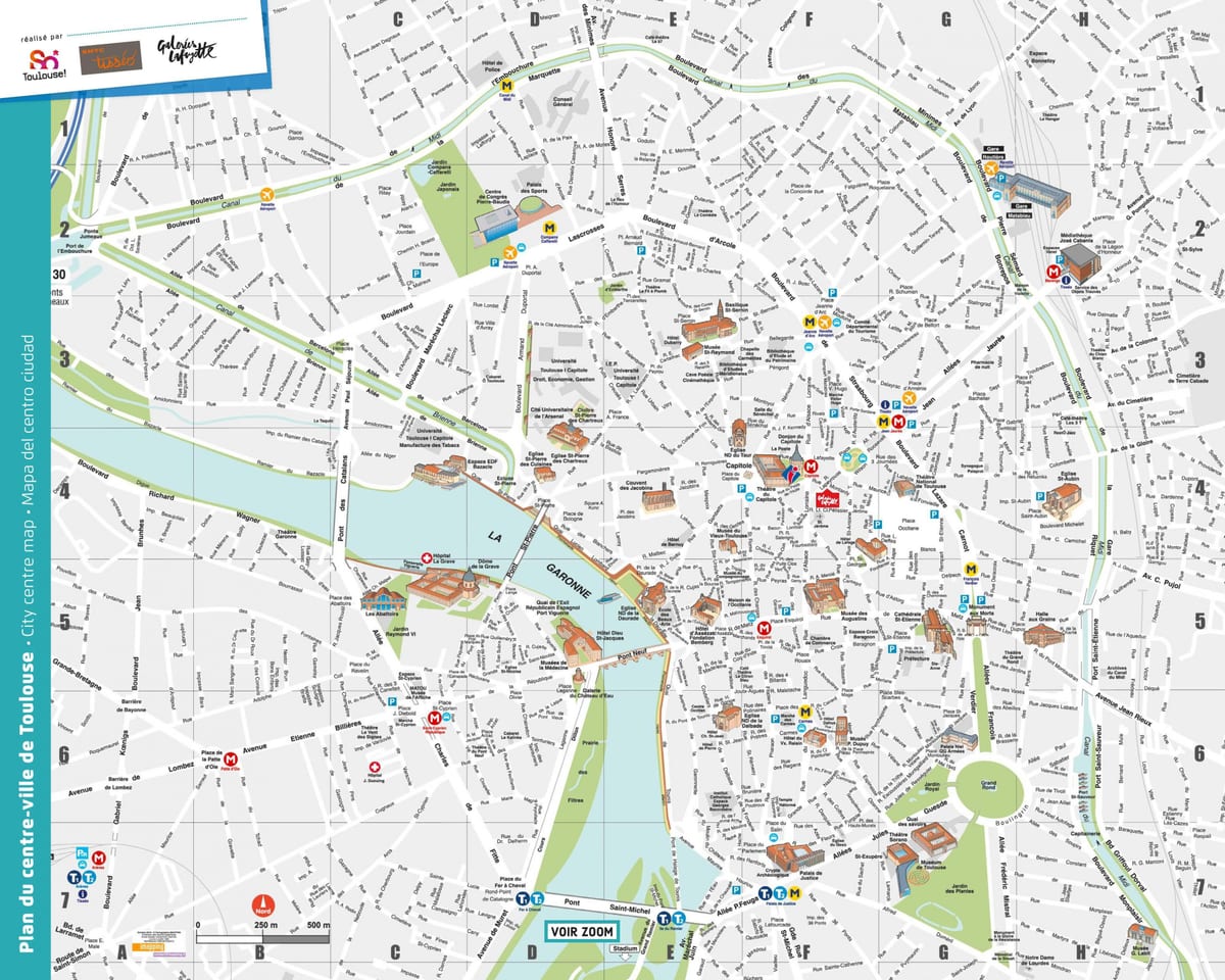 улична карта на Toulouse франција