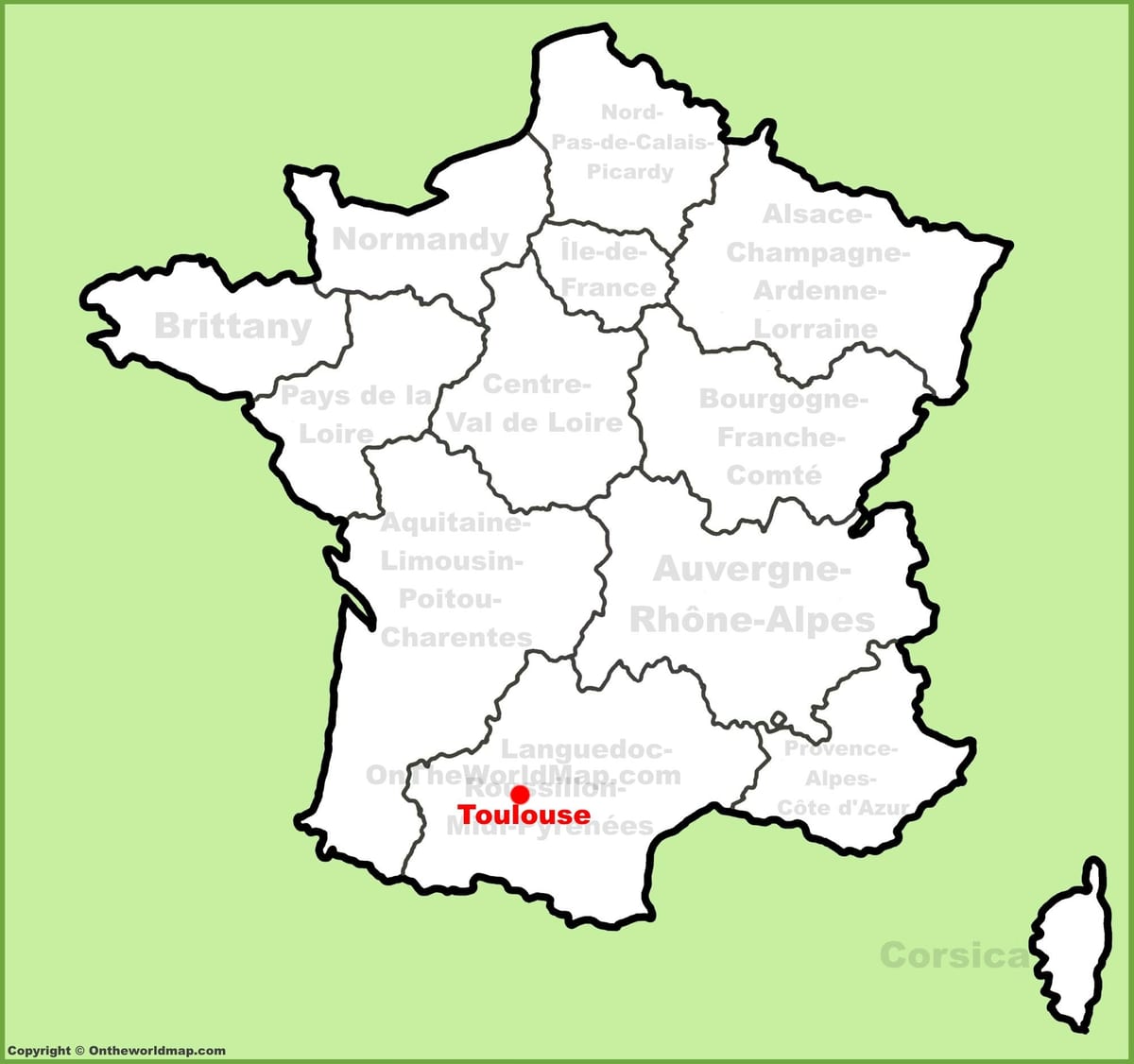 Toulouse на мапа