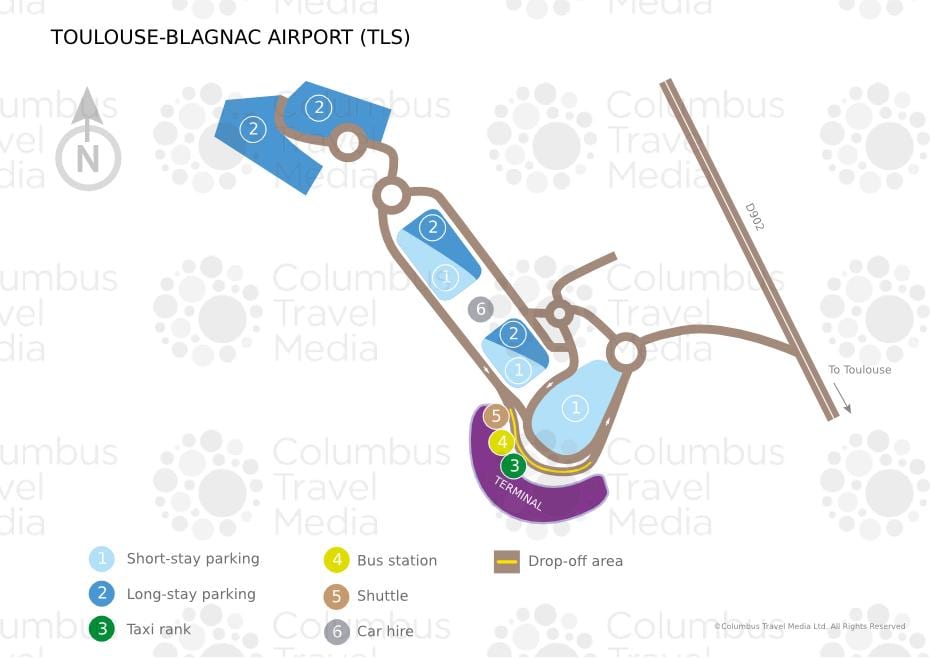 карта на Toulouse blagnac аеродром
