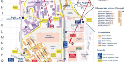Карта на Toulouse болница
