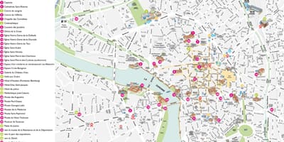 Toulouse туристичка мапа